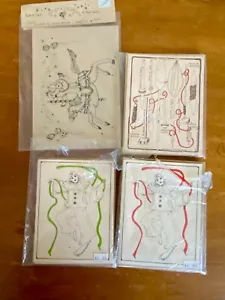 Lote De Colección 19 Tarjetas de Felicitación Hechas a Mano Postales Costura Husillos Payasos Carrusel - Imagen 1 de 9