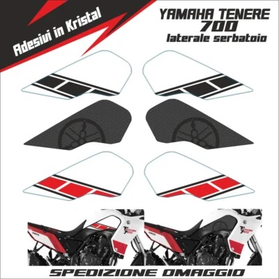 ADESIVO YAMAHA tenere 700 dal 2018 al 2024 adesivi laterali serbatoio in kristal - Immagine 1 di 3