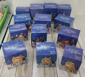 Vintage 1995 Home Town America Christmas Village Porcelain Collection Lot of 13