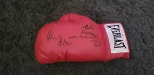 Sugar Ray Leonard Roberto Duran Hearns LT Hand Autographed Boxing Glove BAS - Picture 1 of 4
