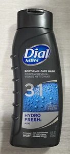 Dial Men 3 in 1 Hair Face & Body Wash Hydro Fresh Aloe 16oz NEW - Picture 1 of 1
