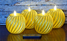 4er Set Kugelkerzen LED gold glitzernd FB Timer B-Ware (1281-1283)