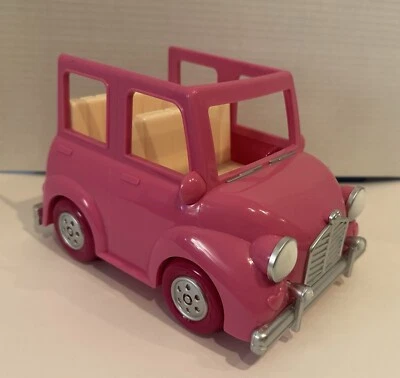 Lil Woodzeez family Pink Happy Campers Car EUC Calico Critters JEEP ONLY - Image 1 of 4