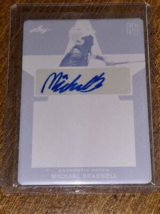 MICHAEL BRASWELL 2020 Leaf Perfect Game MAGENTA PLATE AUTOGRAPH #1/1 LSU TIGERS