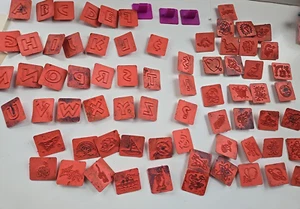 Vintage 1994 Crayola Stamps-A-Lot Stamps Lot Rubber Craft Alphabet - Picture 1 of 6