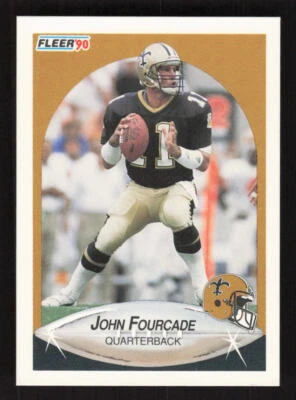 1990 Fleer #186 John Fourcade New Orleans Saints - Image 1 of 2