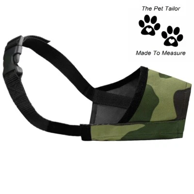 Wire Fox Terrier Dog Muzzle Army Camouflage Nylon Training Anti Bite Barking - Image 1 of 4