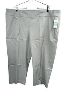 Alfani Plus Size Tummy-Control Women's Ash Gray Pull On Capri 28W - Picture 1 of 7
