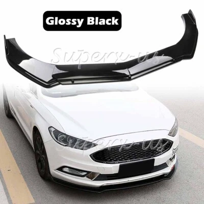 For Ford Fusion SE Front Bumper Lip Splitter Spoiler Body Kit Glossy Black Foto 1 de 4