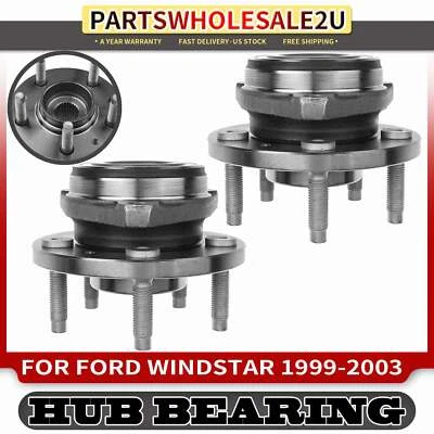 Conjunto de buje y cojinete de rueda delantera izquierda y derecha de 2 piezas para Ford Windstar 1998-2003 Foto 1 de 4