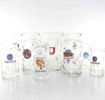 HOFBRÄUHAUS, LÖWENBRÄU UND WEITERE Masskrug Halbe Liter Bier-Seidel Spaten Löwenbräu Hofbräuhaus Paulaner Auswahl