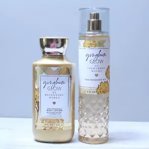 2 Pc Set Bath & Body Works GINGHAM GLOW Mist + Body Lotion - Picture 1 of 2