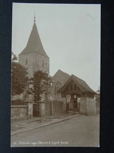 Kent EDENBRIDGE St Peter & St Paul Church & Lych Gate c1910 RP Postcard - Picture 1 of 2