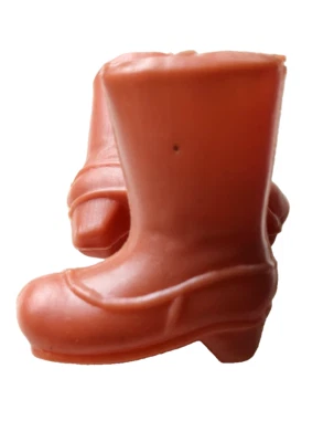 BOTAS MUÑECO DE NIEVE de plástico marrón Mangelsens vintage para hacer minis artesanías de muñecas Foto 1 de 4