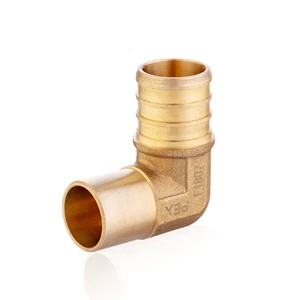 EFIELD 1/2"Pex ×1/2" Male Sweat Elbow Crimp Brass Fitting No Lead Free Shipping - Picture 1 of 5