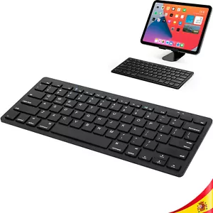 Slim Black Matte USB Spanish Keyboard With Minimalist Elegant Multimedia Keys - Picture 1 of 6