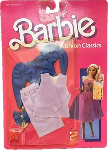 Vintage Barbie Fashion Classics 1986 #2885 lila Rock blau Shirt rote Schuhe neu in Verpackung - Bild 1 von 1