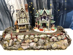 HALLOWEEN VILLAGE DISPLAY NARROW PLATFORM FOR YOUR DEPT 56 & LEMAX COLLECTION - Picture 1 of 5