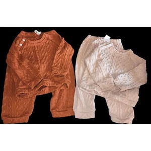 2 Sets 18/24m Boutique Lightweight CableKnit Sets ADORABLE •76 - Picture 1 of 9