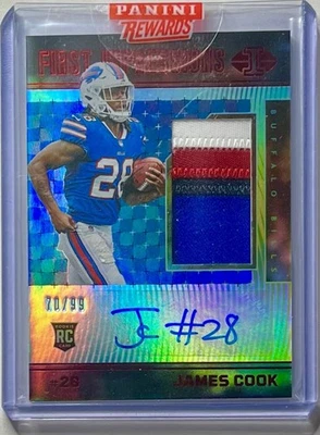 2022 Panini Illusions James Cook First Impressions 3 Color RPA /99 RC Auto #119 - Image 1 of 2