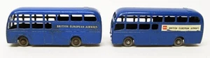 TWO BEA Coach British European Airways blue Matchbox Lesney 58 England M - Picture 1 of 6
