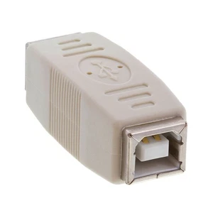 USB 2.0 Female Coupler Type-B F/F Adapter Gender Changer Printer Scanner White - Picture 1 of 3
