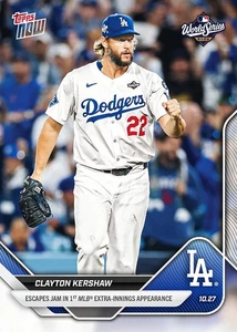2025 MLB WS Topps NOW 905 CLAYTON KERSHAW RELIEF LOS ANGELES DODGERS - Picture 1 of 2