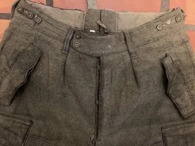 Vintage 60s Schilling OHG German Military Pants Size 30 Wool Army Field Cargo - Image 1 of 4