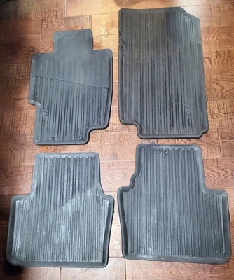 2004 - 2008 Acura TL All Weather Rubber Floor Mat Liners 1st 2nd Row Black - Image 1 of 4