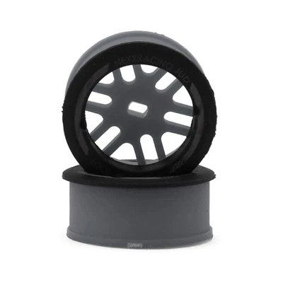 Llantas delanteras de fibra de carbono Nexx Racing Mini-Z AWD EVO (2 mm de desplazamiento) (gris) (2 piezas) Foto 1 de 3