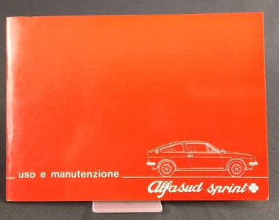 ALFA SUD SPRINT Quadrifoglio Manuale Uso Manutenzione Instruction manual - Immagine 1 di 2