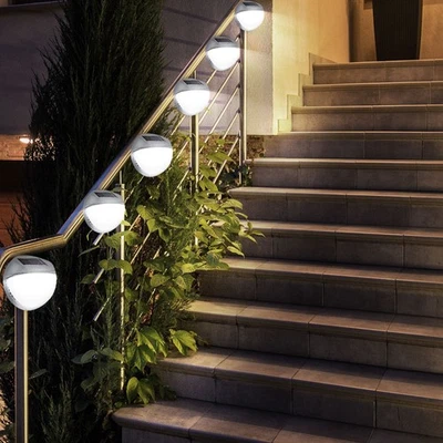 Zaunleuchte Außenwandlampe Solarleuchte LED Gartenleuchte Terrassenlampe 6er Set - Bild 1 von 4