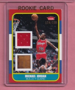 MICHAEL JORDAN 2007-08 FLEER ROOKIE DOBLE JUEGO JERSEY PISO #174/230 #COFJ - Imagen 1 de 4