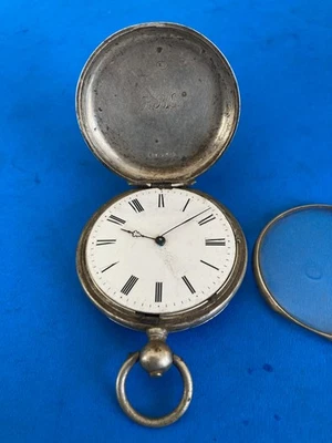 Vintage Pocket Watch Engraved Case With Key Not Working - image 1 of 4