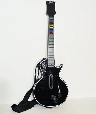 PS3 Guitar Hero Les Paul Red Octane Playstation 3 95121.805 Black NO DONGLE - Image 1 of 4
