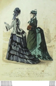 Gravure La Mode actuelle 1850 # 126 (Old Fashion plate) - Picture 1 of 1