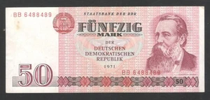 1971 East Germany (DDR) 50 Mark Note. - Picture 1 of 2