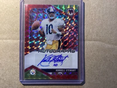 Autógrafos de mosaico Kordell Stewart 2025 Panini Prizm & Cowher rojo/amarillo/89 Foto 1 de 2