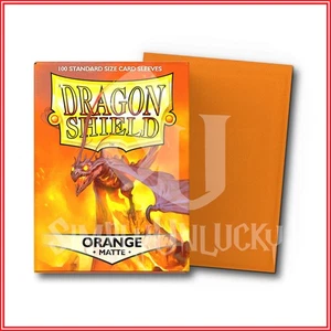 Orange 100 Matte Dragon Shield Sleeves Standard Size🐉for Pokemon MTG DBS - Picture 1 of 2
