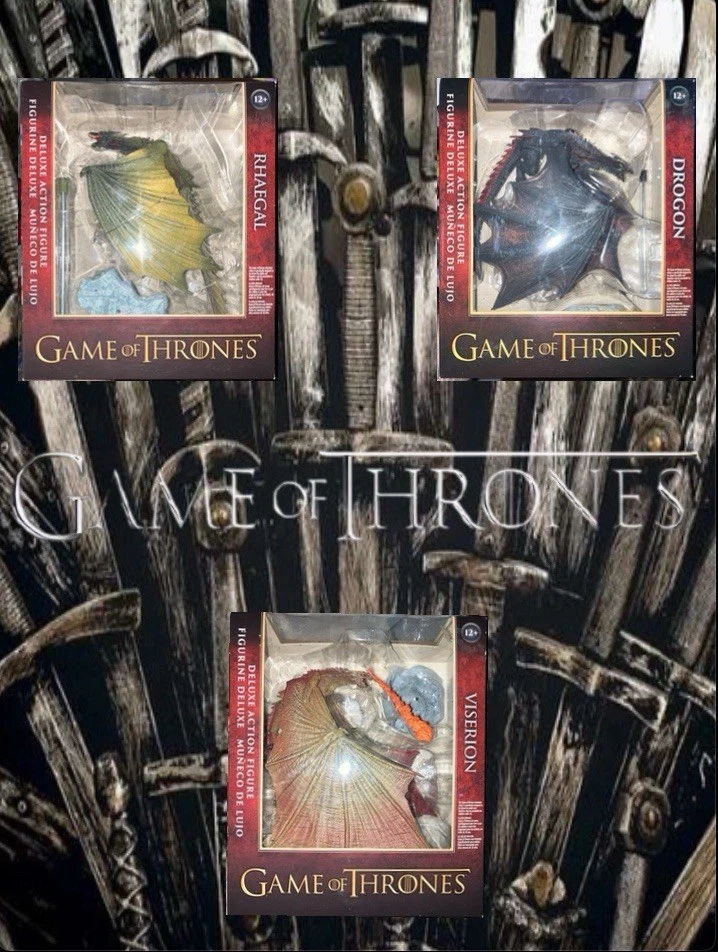 Juego de figuras de acción Todd McFarlane Drogon, Rhaegal y Viserion Juego de Tronos Foto 1 de 4