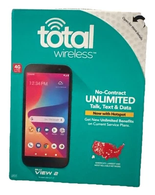 New Total Wireless Blu View 2 5.5” Phone 4G LTE Android 10.0 - Image 1 of 4