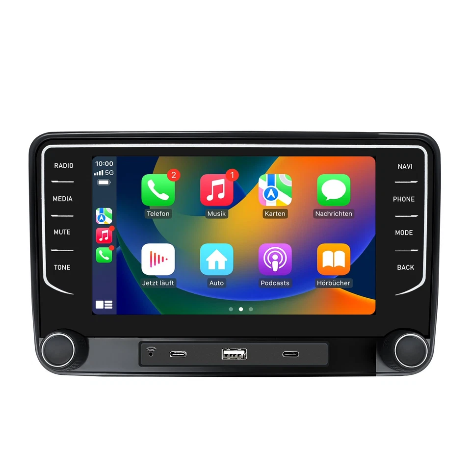 Android Radio Für VW Golf V VI Polo 6R Touran Tiguan T5 Passat B6 B7 128GB 4GLTE - Bild 1 von 4
