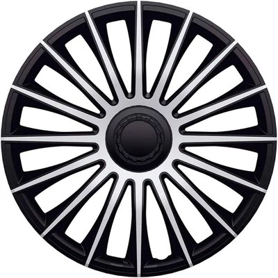 15" Wheel Trims For Ford Transit Custom Covers Hub Caps Black & Silver Set of 4 - Image 1 of 4