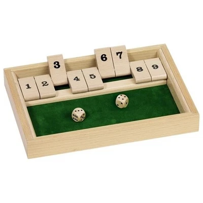 Goki Shut the Box Würfelspiel Holz HS075 Gesellschaftsspiel NEU - Bild 1 von 2