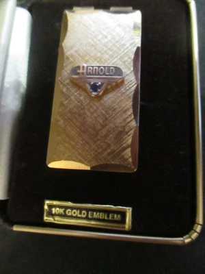 Arnold Mach vintage. Emblema de oro de 10k en un clip para dinero lleno de oro de 12K Foto 1 de 4