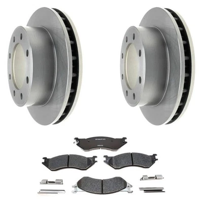 For Ford F-250 Super Duty 99 R-Line Plain Front Brake Kit w Semi-Metallic Pads - Изображение 1 из 4