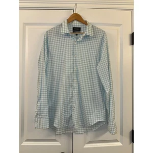 Bonobos Men's Slim Fit Long Sleeve Button Down Shirt Plaid Light Blue Size L - Picture 1 of 8