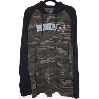 Oneill Hombres Fields Sudadera con Capucha XXL Verde Marrón Camuflaje Pullover Ajuste Estándar Foto 1 de 4