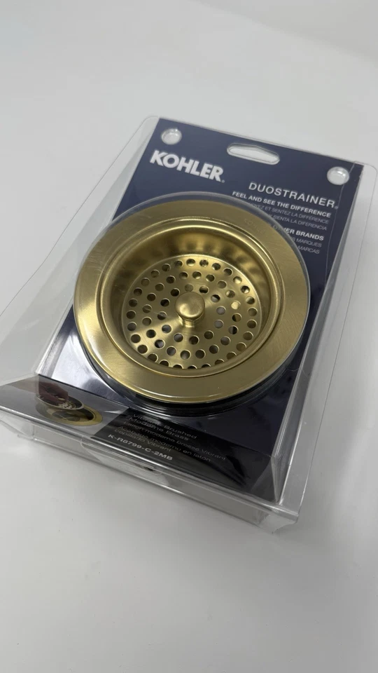 Kohler Duostrainer Sink Strainer Vibrant Brushed Moderne Brass K-R8799-C-2MB