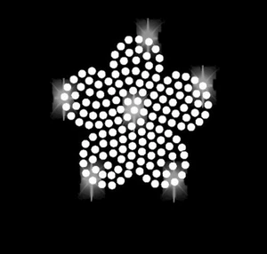 STRASS 3,5cm BLUME BÜGELBILD HOTFIX APPLIKATION STRASSSTEINE HOT FIX Prilblume - Picture 1 of 3